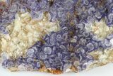 Purple Edge Fluorite Crystals on Quartz - China #182820-1